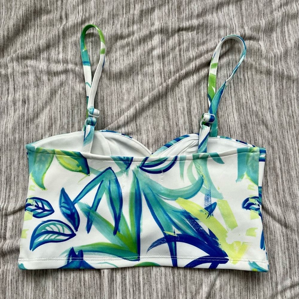 NWOT SABO SKIRT Wrap Tropical Crop Top - Picture 2 of 2